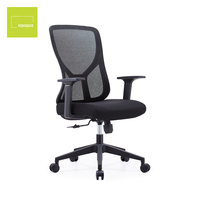 KEPO Chaise de bureau pas chère, vente en gros, chaise de bureau ergonomique réglable à dossier moyen pour ordinateur, chaise de bureau en maille pour la maison