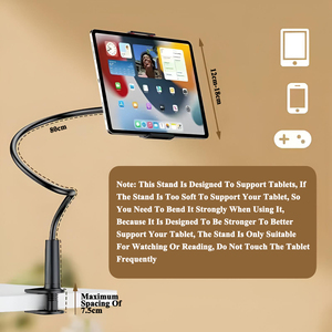 Soporte Universal Flexible con Brazo Largo y Cuello de Cisne para Teléfono y Tablet, Ideal para Ver Películas Acostado en <span class=keywords><strong>la</strong></span> Cama - Product Image 2