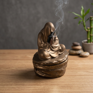 <b>Retro</b> Bronzed Ceramic Incense Burner Buddha Incense Holder Handmade Zen Desk <b>Decor</b> Aromatic Diffuser - Product Image 4