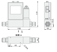 Controlador/Medidor de Flujo Másico de Acero Inoxidable de Alta Precisión +/-0.5% para Aire/Gas, Marca ACCU, OEM Disponible