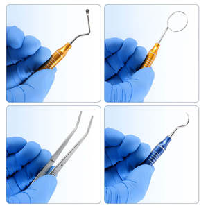 Kit d'examen dentaire de qualité supérieure en gros – Instruments dentaires en acier inoxydable pour dentistes et étudiants, pinces et kit d'hygiène buccale manuel - Product Image 5