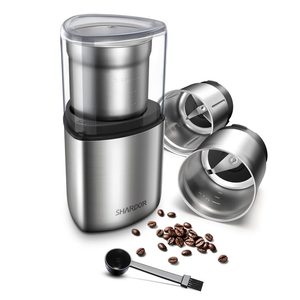 Macinacaffè Elettrico con Controllo Touch, Mini Macine in Acciaio Inox, Macinatura Grossa/Fine, Macine <span class=keywords><strong>da</strong></span> 40mm, Capacità 70g - Product Image 1