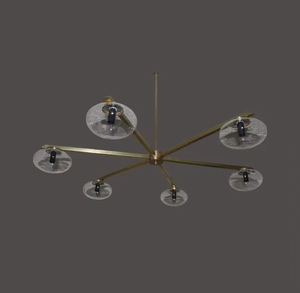 Lámpara de Techo Sputnik Moderna de Mediados de Siglo, de Latón, con Iluminación LED Regulable y Cuidado para la Vista, Estilo Retro, para Hogar u Oficina - Product Image 3