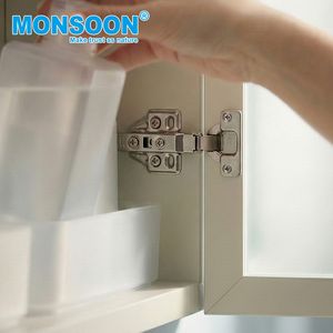 Amortisseur hydraulique pour porte d'armoire, couverture intégrale, charnières 3D pour meubles, charnières à fermeture douce en acier inoxydable - Product Image 1