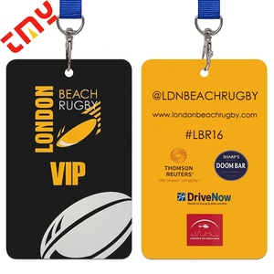 Tùy chỉnh in ấn logo nhựa PVC hội nghị <span class=keywords><strong>ID</strong></span> vượt qua thẻ VIP triển lãm <span class=keywords><strong>ID</strong></span> làm việc huy hiệu tổ chức sự kiện huy hiệu với dây buộc Bộ - Product Image 3