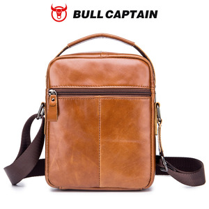 Bolso Bandolera Pequeño de Cuero Genuino Retro para Hombre, Marca BULL CAPTAIN, de Alta Calidad y Duradero, Estilo Vintage - Product Image 6