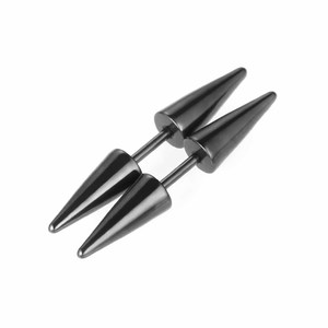 Hip Hop Punk 16G <span class=keywords><strong>Double</strong></span> pointe <span class=keywords><strong>Tragus</strong></span> Cartilage cône pointu haltères goujons boucle d'<span class=keywords><strong>oreille</strong></span> homme 316L acier inoxydable pointe <span class=keywords><strong>oreille</strong></span> <span class=keywords><strong>Piercing</strong></span> - Product Image 5