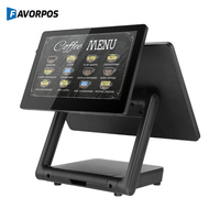 Terminal de point de vente pliable à double écran, écran principal de 15,6 pouces, en aluminium