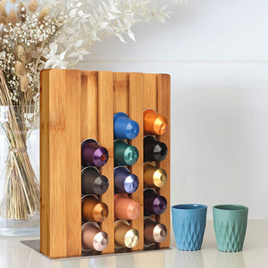 1 pièce de support de dosettes de café en bambou pour <span class=keywords><strong>capsules</strong></span> <span class=keywords><strong>Nespresso</strong></span> Line 21 dosettes support de <span class=keywords><strong>tiroir</strong></span> de rangement et organisateur pour <span class=keywords><strong>capsules</strong></span> - Product Image 6