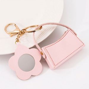 <b>Creative</b> Portable Flower Mirror Keychain Mini Storage Bag Charm Women <b>Gift</b> Solid Color Bag Pendant Decoration Y2k Bag Charms - Product Image 3