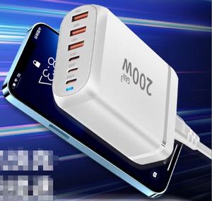 เครื่องชาร์จแกลเลียมไนไตรด์200วัตต์รองรับ5V9V12V15V20V ชาร์จเร็วสำหรับระบบ iOS Android ที่ชาร์จหลายพอร์ต - Product Image 3