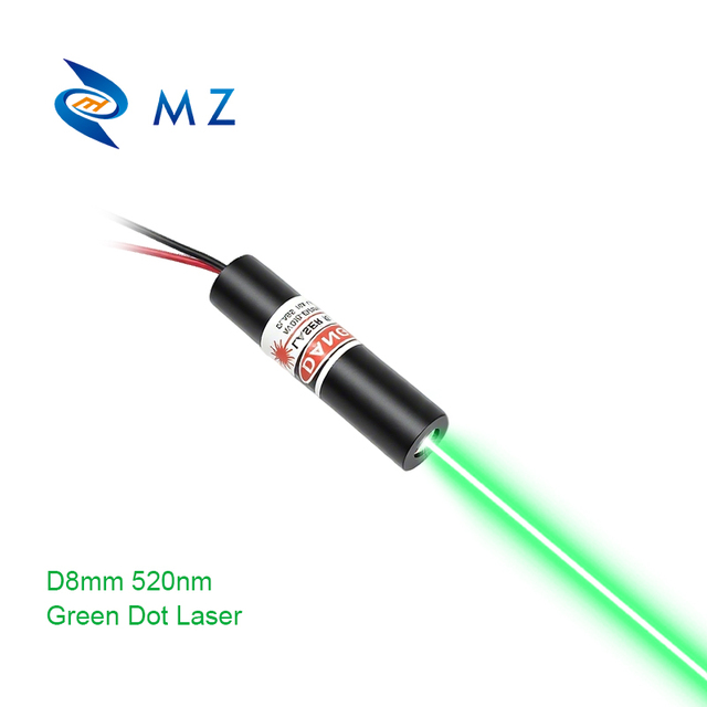 Compact Economical Green Dot Laser Diode Module 520nm D8mm 5mW 10mW 3V  5V 12V 24V Industrial Grade for Professional Use