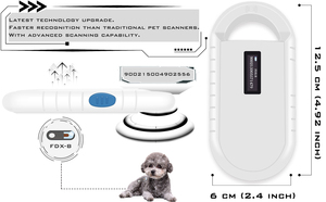 휴대용 RFID 마이크로칩 동물 귀 태그 FDX-B 리더기 134.2KHz 동물용 마이크로칩 리더기 - Product Image 2