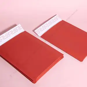 Papel de envelope de embalar personalizado, bolsa de papel de envelope acolchoada do logotipo personalizado preto rosa para envio
