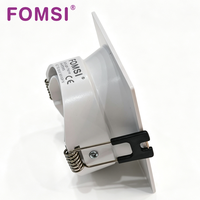 Support de Downlight Carré LED FOMSI Blanc Noir à Angle Réglable pour Ampoules LED MR16, Boîtier de Lampe LED, Cadre de Spot LED GU10 MR16