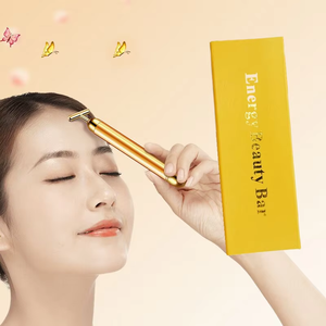 Toptan 24K altın yüz masajı pil gücü ile yeni yüksek frekans cilt bakımı aracı enerji güzellik yüz germe çekin - Product Image 1