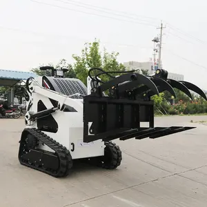 Mini Earth-moving Caterpillar Loader Skid Steer Machinery Tractor With Multiple Attachment 4x4 Small Skid Steer Loader