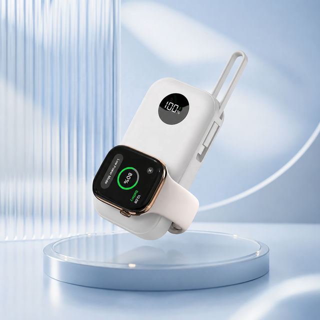 P18 10000mAh Magnetic Wireless Smart Watch Power Bank With Type C Charging Cable for Apple Watch