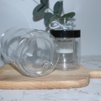 Pot de qualité alimentaire PET à large bouche transparente 50g 100g 200g 300g bocaux avec couvercles en plastique à vis pour crème cosmétique
