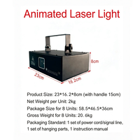 Laser de scène animé multicolore avec contrôle ILDA et DMX512, en alliage d'aluminium, haute puissance, pour club, DJ, discothèque, concert, spectacle laser