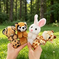 Bracelet anti-stress en peluche polyester en gros, animaux en peluche (tigre, éléphant, girafe, panda), rembourrage en coton PP, maille personnalisée