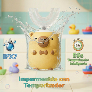 Brosse à dents électrique Capybara pour enfants, têtes de brosse souples en forme de U, brosse à dents automatique pour enfants - Product Image 6