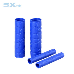 <b>Motorcycle</b> <b>Grip</b> Four-Piece Set Rubber Anti-Slip Cylindrical Orange For Retrofit Upgrade Handlebar Accessories - Product Image 2