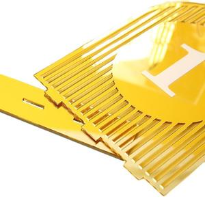Acrylic Bảng Số Vòm Bảng Kỹ Thuật Số Chất Lượng Cao Đồ Trang Trí Đám Cưới Vòm Gương Vàng Trắng 3D Vàng Thư - Product Image 5