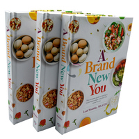 Buku memasak sampul keras profesional Tiongkok menampilkan Offset kertas berkualitas tinggi titik cetak timbul UV untuk pengemasan karton