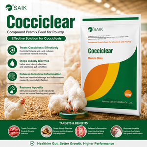 SAIK Cocciclear, Golosinas para Animales, Vitaminas y Electrolitos, Previene la Coccidiosis, Detiene la Diarrea Sangrienta, Alivia los Problemas Intestinales - Product Image 1