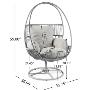 เก้าอี้พักผ่อนแบบหมุนได้ ผ้าหุ้ม ทันสมัย พกพาสะดวก สำหรับใช้งานกลางแจ้ง - Product Image 6