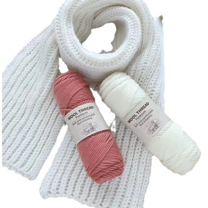 Sợi len pha trộn tự làm nhập khẩu từ Úc, len mới, cotton, kim đan, đan móc xuyên biên giới, làm khăn quàng cổ, áo len, nhuộm tái chế - Product Image 1