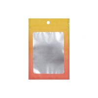 Sacs auto-scellants transfrontaliers à dégradé de couleurs pour fenêtres, avec fermeture éclair, refermables, en matériaux MOPP+VMPET+PE, impression sérigraphique industrielle