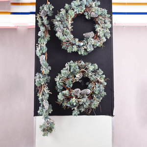 6 ft cao cấp giáng sinh Vòng Hoa Thông lá cho Xmas Bảng trang trí Giáng sinh nhân tạo tuyết tùng vòng hoa - Product Image 5