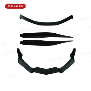 Kit de carrosserie noir brillant en matériau ABS pour Chevrolet <span class=keywords><strong>Corvette</strong></span> C8 jupes latérales à lèvre avant spoiler bodykit - Product Image 6