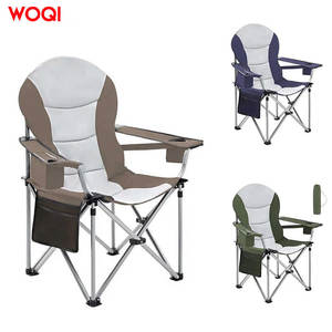 Chaise de camping pliable WOQI, structure en aluminium, tissu Oxford, sac isotherme, chaise de jardin, utilisation portable en extérieur - Product Image 4