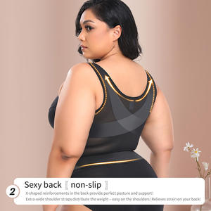 <span class=keywords><strong>Grande</strong></span> Coupe Slim <span class=keywords><strong>Bustier</strong></span> Sans Manches Push-up Corset Top <span class=keywords><strong>Dentelle</strong></span> sans Anneau en Acier Boucle Avant Coupe Basse Ciblé pour les Femmes de <span class=keywords><strong>Grande</strong></span> <span class=keywords><strong>Taille</strong></span> - Product Image 4