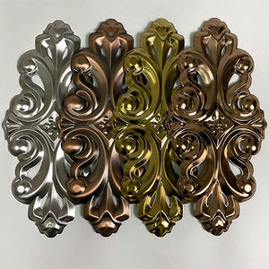 แผ่นปิดขอบประตูวิลล่าสแตนเลส 304 ยี่ห้อ Mai Huan รุ่น European Durable ลายดอกไม้มรกต รูปทรงโบว์  ตกแต่งลายเมฆ  ทันสมัย - Product Image 4