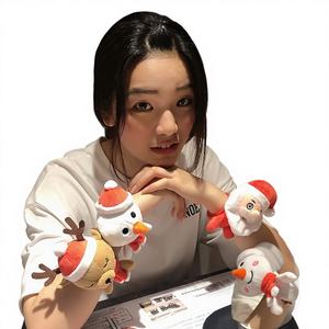 Lindo Papá Noel para Colgar en el Árbol, Oso de Peluche, Malla de Franela, Alce, Muñeco de Nieve, Regalo de Navidad, Alivio del Estrés, Tela Súper Suave - Product Image 1