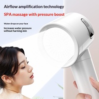 Alman yapımı çift turbo modern ve sade tasarımlı yağmurlama duş başlığı seti, banyo için süper basınçlı geniş su akışıyla.
