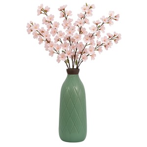 Vaso in ceramica con motivo a quadri per l'arredamento del soggiorno e vaso decorativo per fiori per la camera da letto - Product Image 2