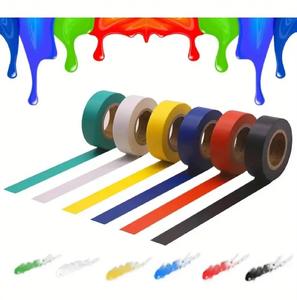 US Oem Lot de 6 rubans isolants en vinyle de 0.7 pouces par 30 pieds Ruban électrique en PVC avec adhésif sensible à la pression de différentes couleurs - Product Image 2