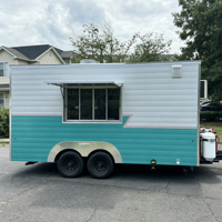 Volledig uitgeruste foodtruck, mobiele trailer met complete keuken voor pizza, ijs, koffie, taco's, hotdogs, DOT CE gecertificeerd