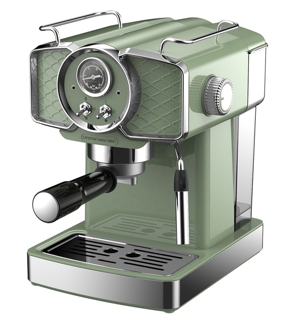 Italian Professional Automatic Espresso Coffee Maker Machine With Pressure Gauge