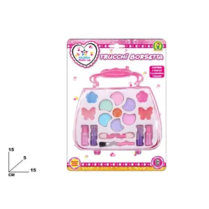 Valeria Make-up Trucchi Borsetta Coffret cosmétique pour enfants de 3 ans et plus, style sac à main rose, avec fard à paupières, gloss à lèvres et pinceau - Product Image 1