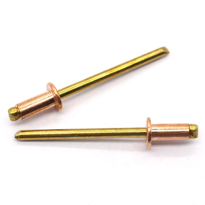 Remaches ciegos de cobre de extremo abierto al por mayor con mandril de latón para metal y madera - Product Image 1