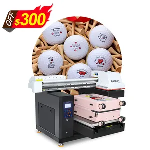 Rainbow uv printer machines for small businesses Acrylic Phone Case Wood golfball Card UV Flatbed Printer