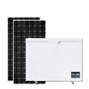 300L solar freezer hotsale DC 12V/24V solar freezer 12V DC/230V AC Solar Panel Charging Solar Freezer 138L for Home Use