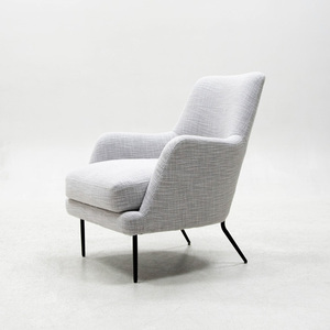 Silla de Lujo Ligera con Base de Acero Inoxidable, Silla de Ocio de Cuero y Tela, Sillón Individual para el Hogar, Hotel, Oficina, Sala de Estar - Product Image 2