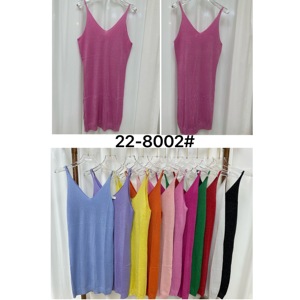 Abito da donna elegante e di classe senza maniche al ginocchio lavorato a diamante disponibile colori assortiti-ODM XS all'ingrosso per festa di giorno dolce - Product Image 1